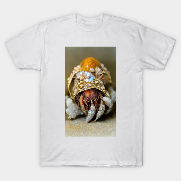 Hermit Crab Bejewelled T-Shirt by rolphenstien